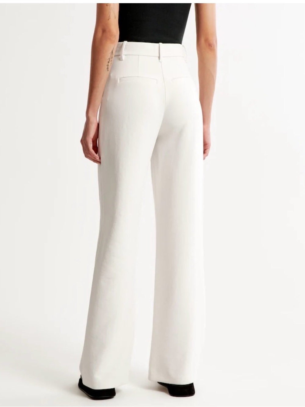 NWT Daisy Grace White Tailored High-Waist Wide-Leg Pants Size: M - Picture 9 of 10